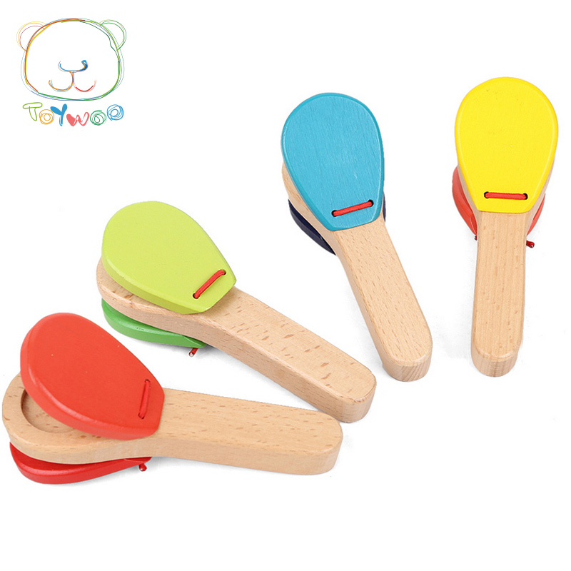 Деревянная детская ручка Castanets музыкальные игрушки