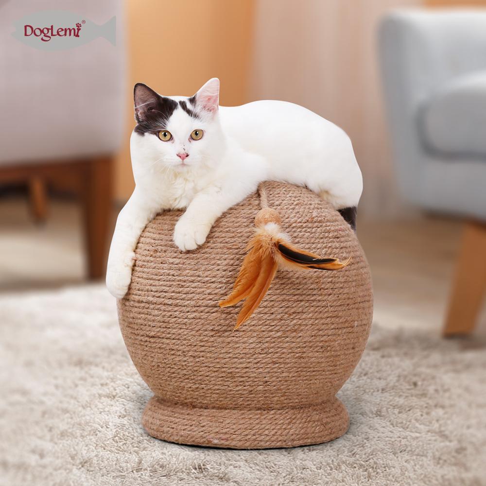 Кошачья Когтеточка, круглая кошачья игрушка, перо, кошачья мята, колокольчик, кошачья Когтеточка, игрушка