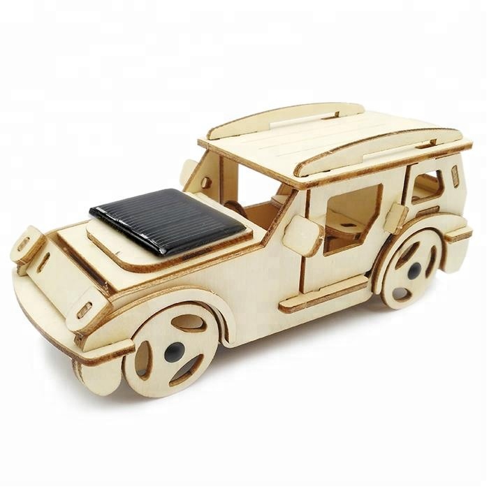 3D Деревянный бегущий грузовик головоломка солнечный автомобиль игрушка