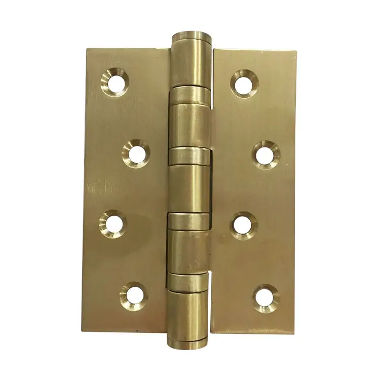 4inch  high quality Sanding gold PVD  Satin Nickel 4 Ball Bearing Butt Hinge Sanding 100 mm Fire Rated