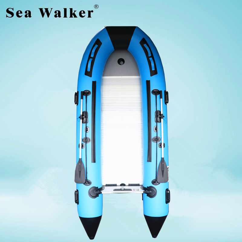 Seawalker 4,3 м надувная рыболовная лодка с сертификацией Ce гребная лодка для лета спортивная резиновая лодка с алюминиевым полом