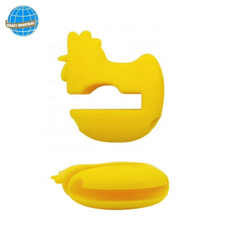 Spoon Utensil Ladle Holder Rest Silicone Chicken Pot Pan Clip
