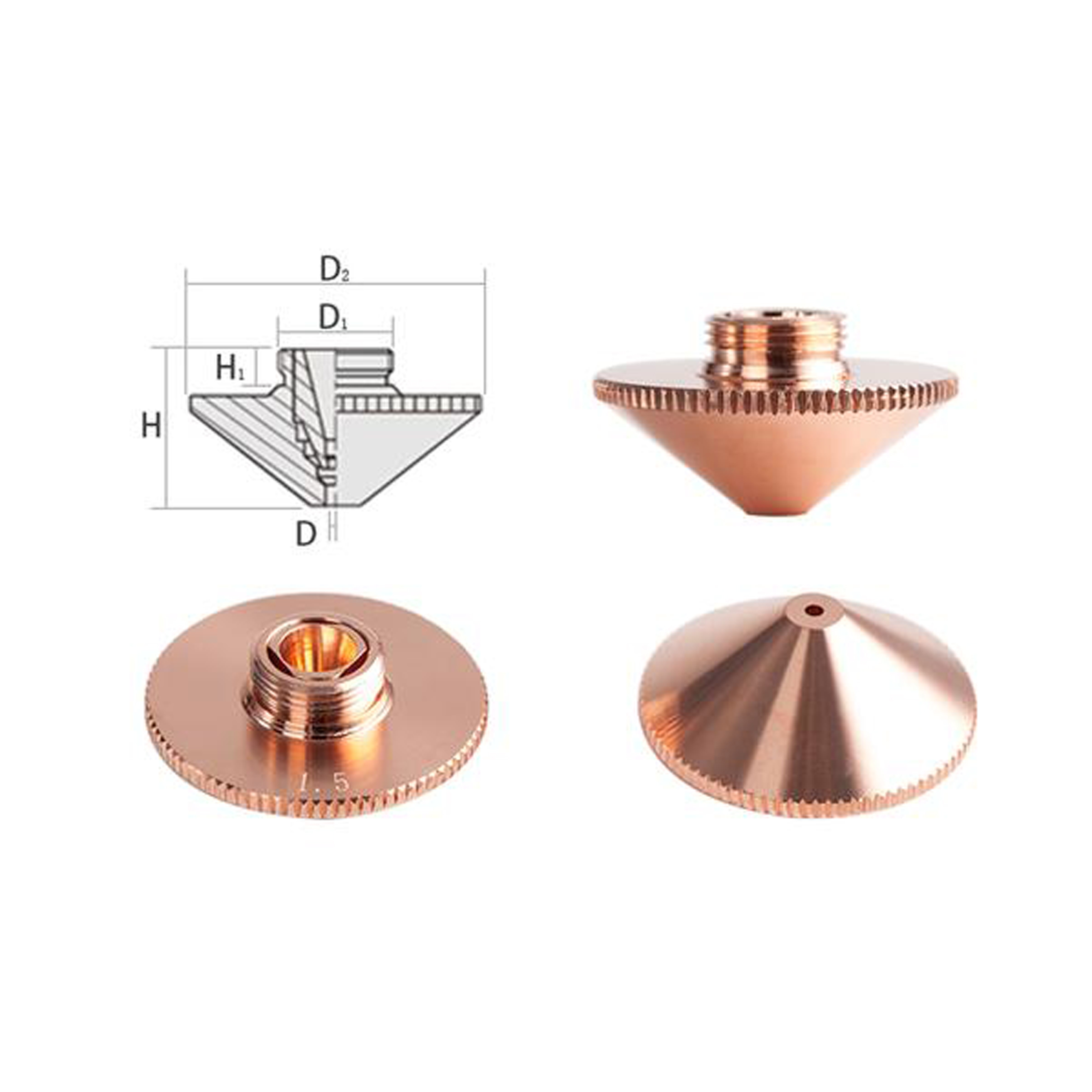 Factory Supply made in china precitec Laser nozzle diameter 32mm for cutting machine