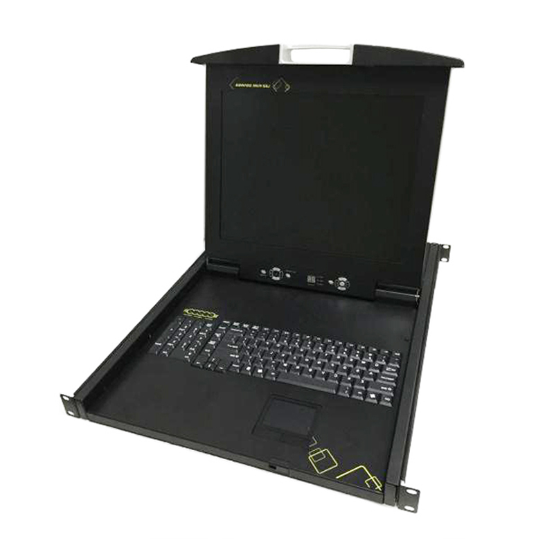 Консоль KVM в стойку-1U-19 в-16 портов KVM - VGA KVM-монитор в стойку-ЖК-монитор в стойку-крепление в стойку