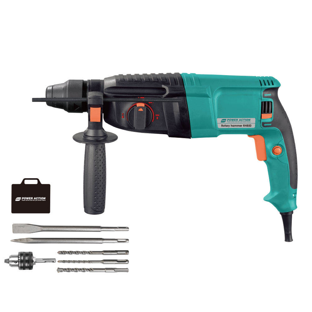 Перфоратор перфоратора Power Action SDS 850 Вт с 3 функциями