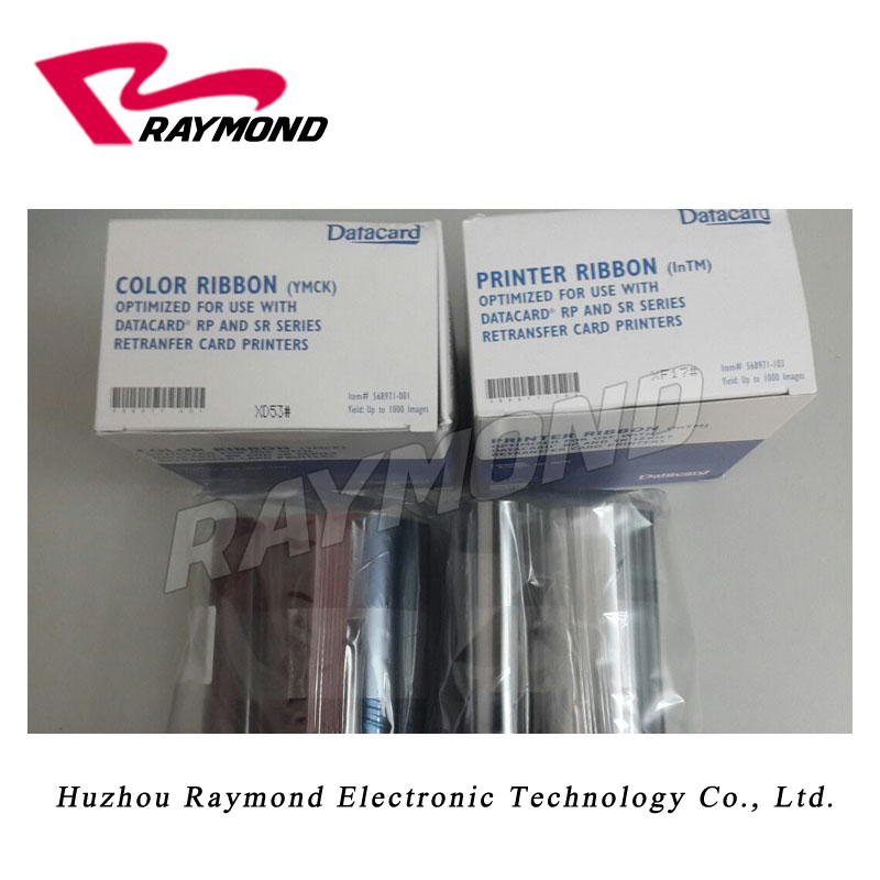 Принтеры карт Datacard SR200 / SR300 / RP90 568971-001 цветная лента YMCK и пленка переводная 568971-103-1000 принты