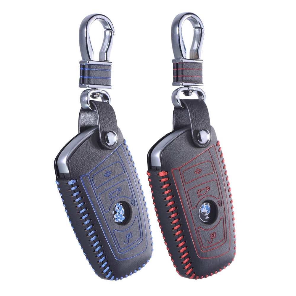 Genuine Leather Car Key Cover for BMW 5 X1 M1 GT F20 F10 F30 520 525 520I 530D E34 E46 E60 E90 Remote Case Protector