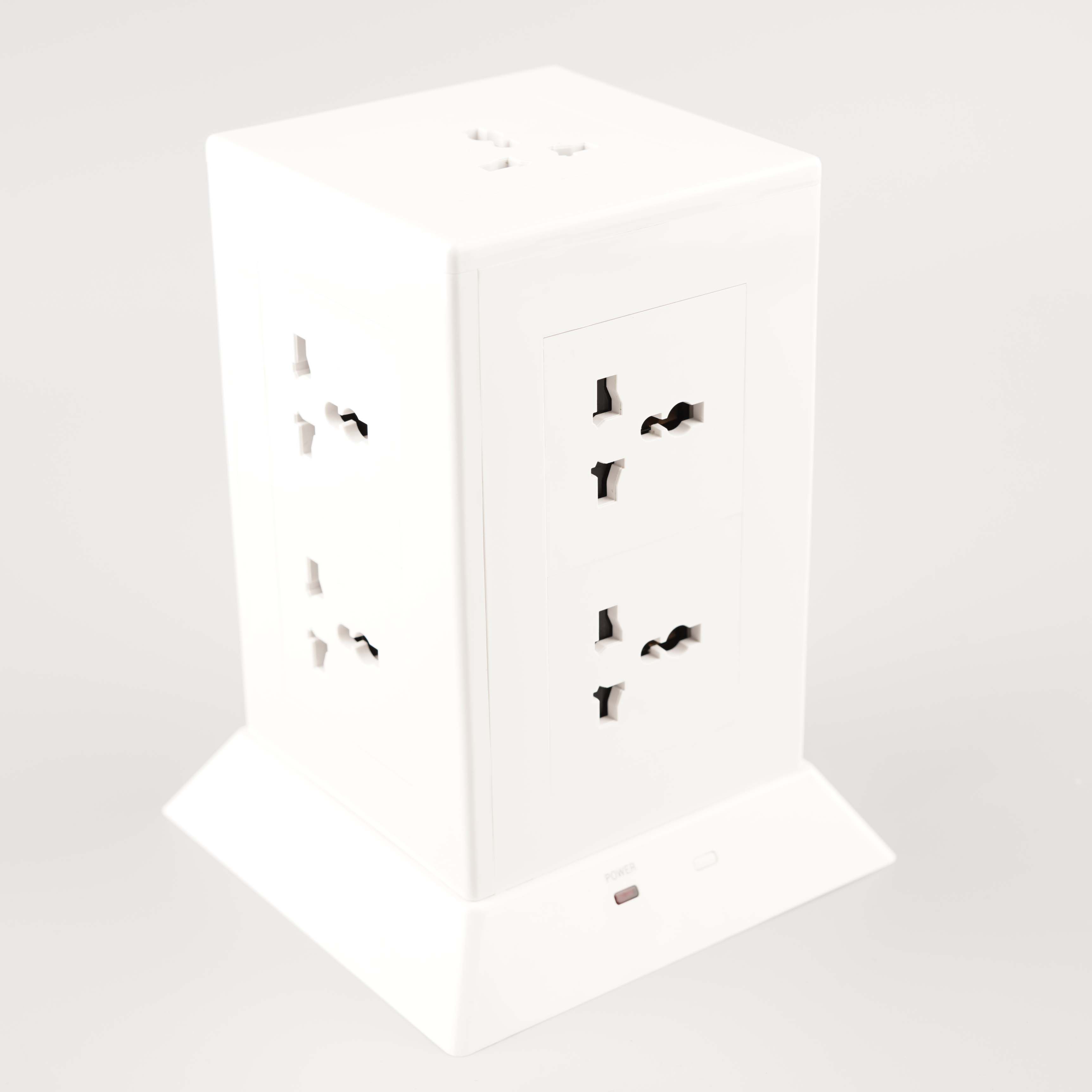 WK 9 Way 10A Extension Worldwide Multiple Socket Outlet Tower Socket