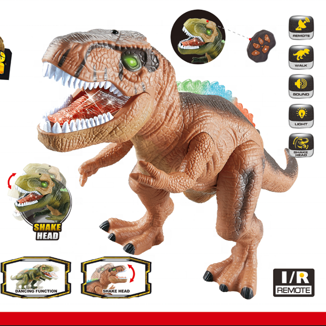 Amazon, хит продаж 2019, Радиоуправляемый dinasour со светом, новейший bo walking dinasour, новая прогулочная dinasour игрушка