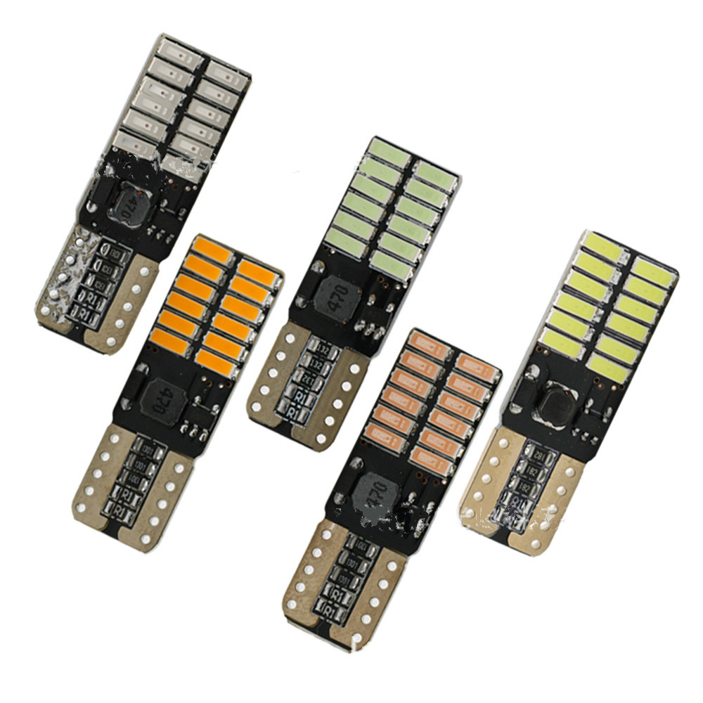 Отличные светодиодные суперъяркие автомобильные лампы W5w T10 4014 24smd, светодиодные автомобильные лампы Canbus T10, светодиодные лампы 194 168 4014, Автомобильные Боковые лампы с клиновидным цоколем