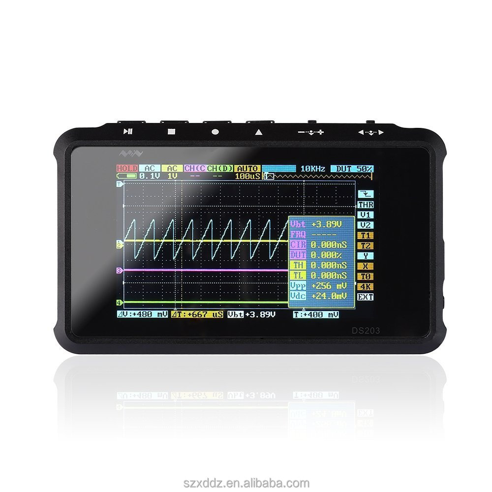 Цифровой осциллограф DSO203, нано-осциллограф ARM Cortex M3, 8 МГц, 4 канала, алюминиевый