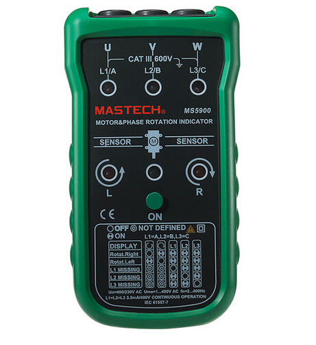 Тестер последовательности с 3 измерителями двигателя MASTECH MS5900, светодиодный индикатор поворота на поле