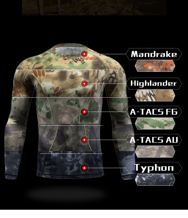 Military Sports camo T-shirts Tactical uniform for war game