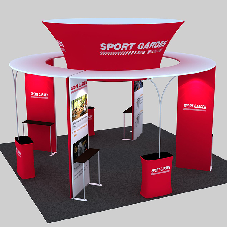 Пользовательские печатные стенд портативный оборудование trade show маркетинговые дисплеи 10x20 стенд