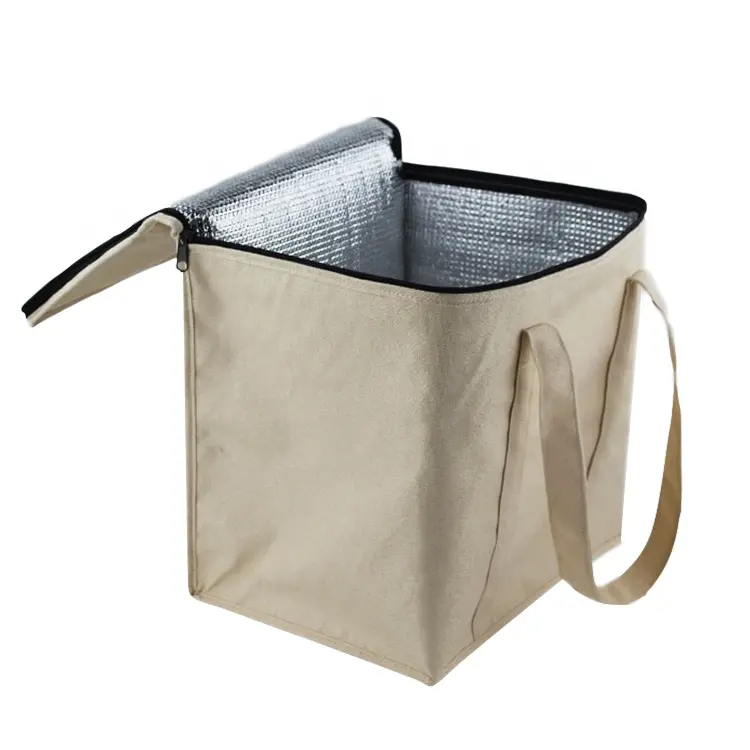 Wholesale customized insulated food delivery lunch aluminum foam foil thermal cooler bag lined