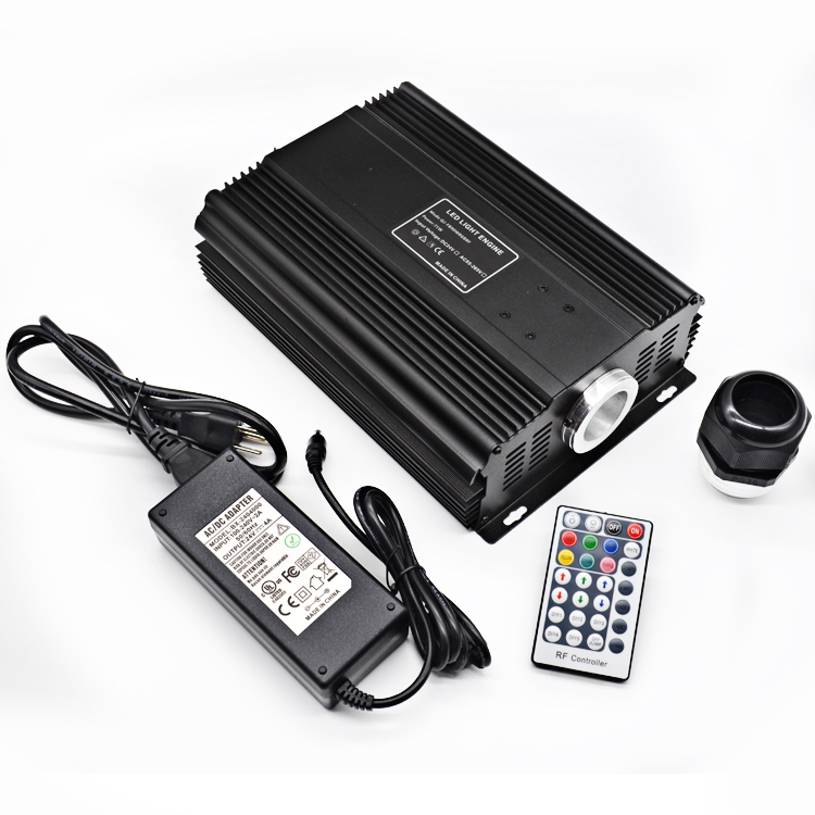 Светодиодная лампа RGB DMX 90 Вт, волоконно-оптический двигатель с режимом DMX, радиочастотный удаленный режим и автоматический режим