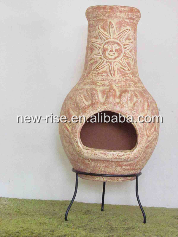 Сад открытый глины chimenea