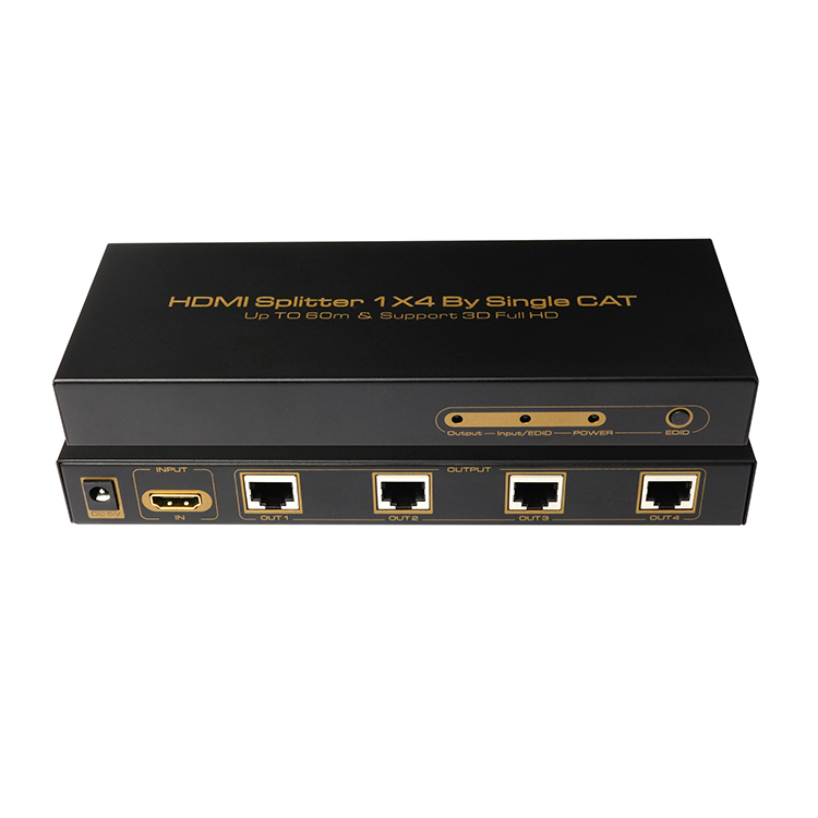 3D Full HD 1080P 1 в 4 выхода 4 порта 60 м HDMI удлинитель cat 5 cat 6 сплиттер 1x4