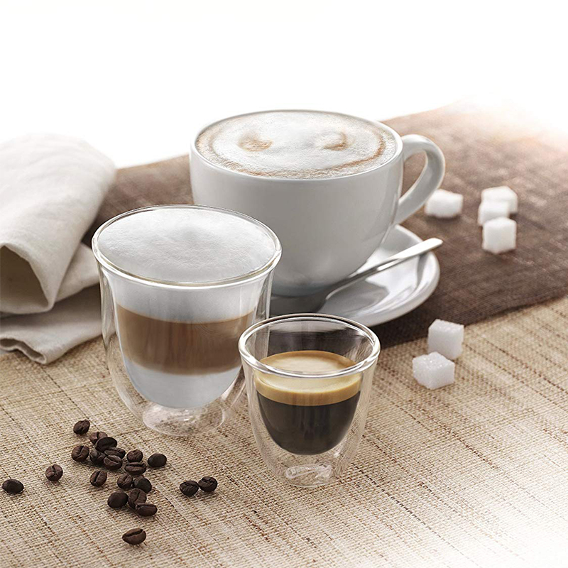 Mini Double Wall Espresso Glass Cup Double Layer Coffee Cup