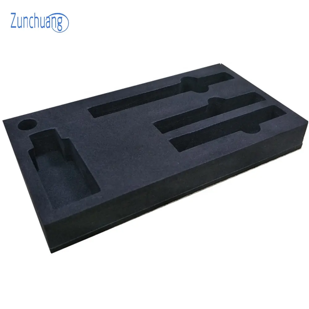 Customized shape black eva foamed package inlay