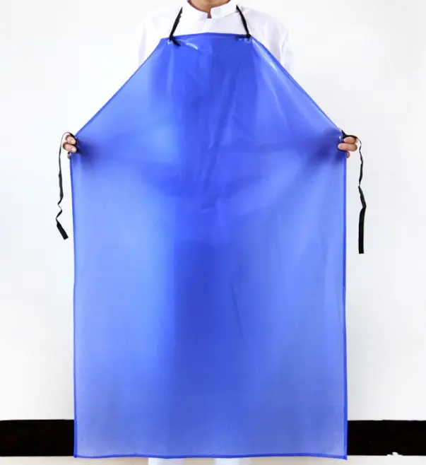 Waterproof and oil proof chef PVC apron adjustable apron for food processing plants use