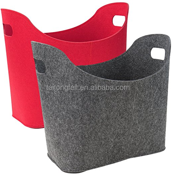 5mm Thickness Felt Fire Wood Carrier Home Fuel Storage Bucket Coal Bag