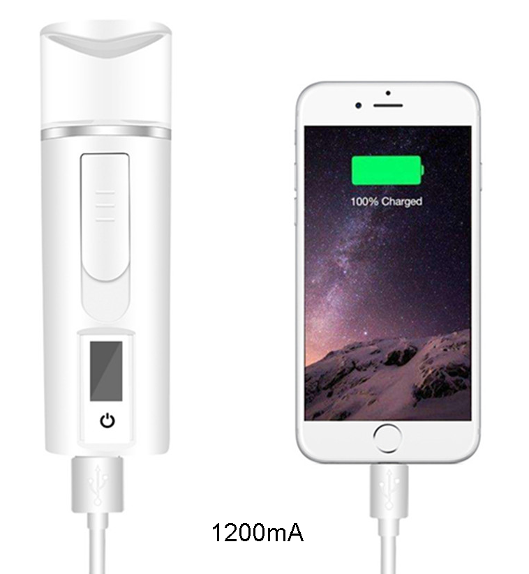 Usb перезаряжаемые воды портативный удобный уход за кожей лица влаги тестер Прохладный nano лица туман спрей с power bank