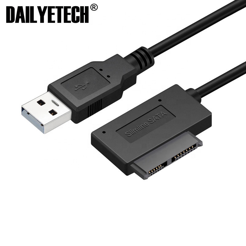 Кабель-Переходник USB 2,0 на Mini Sata II 7 + 6 13Pin для ноутбука, CD/DVD ROM, привода Slim Line