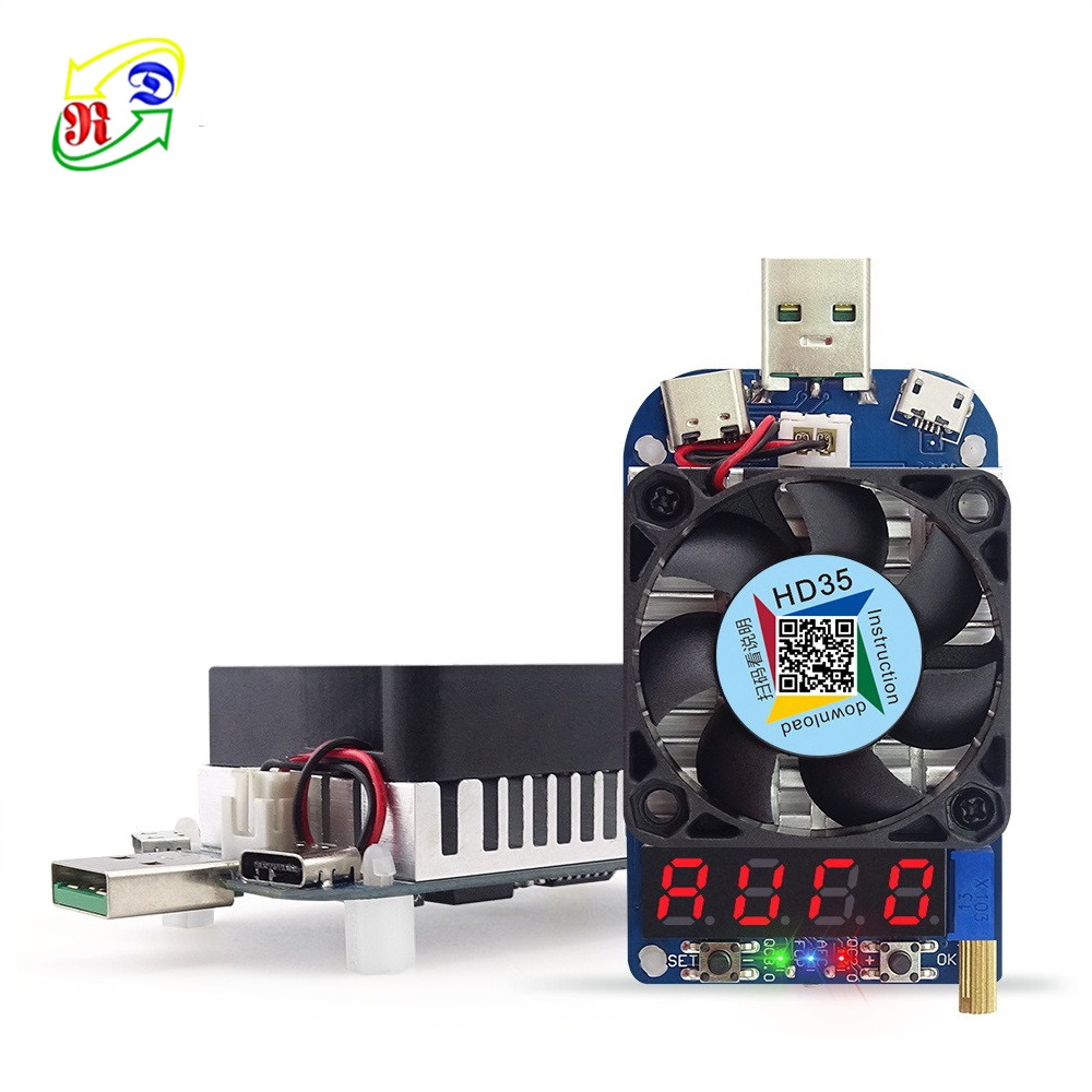 RD триггер с функцией нагрузки HD35 USB-интерфейс тестер разрядки аккумулятора регулируемый ток 35 Вт интеллектуальная электронная нагрузка