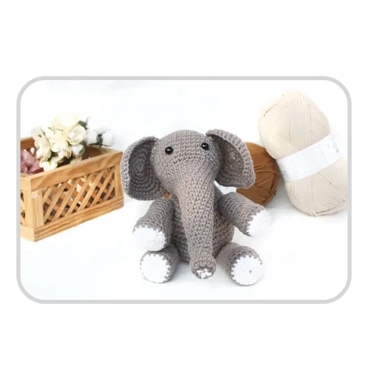 Cute Animal Elephant DIY Knitting kit DIY Crochet Kit