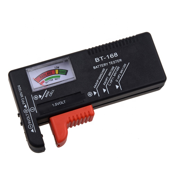 Smart LCD Digital Battery Tester BT168D Electronic Battery Power Measure 9V 1.5V Button Cell AAA AA C D Battery Meter