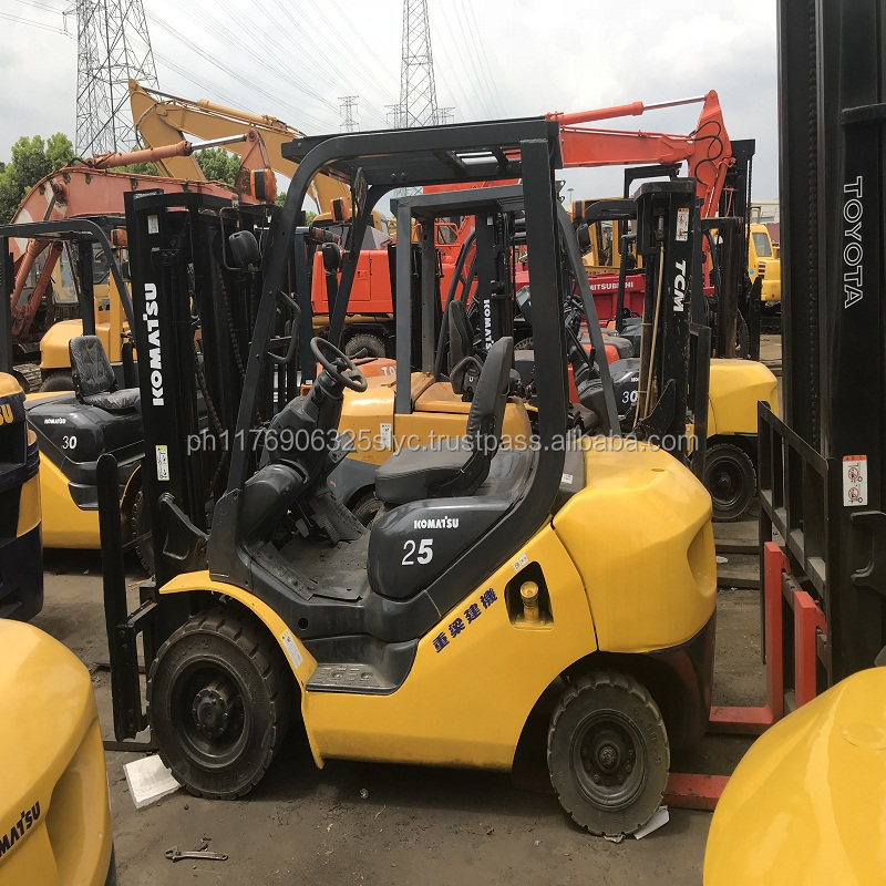 Высокое качество используется Komatsu Япония ходовое состояние fd25, 2,5 тонн японский подержанный погрузчик komatsu FD25