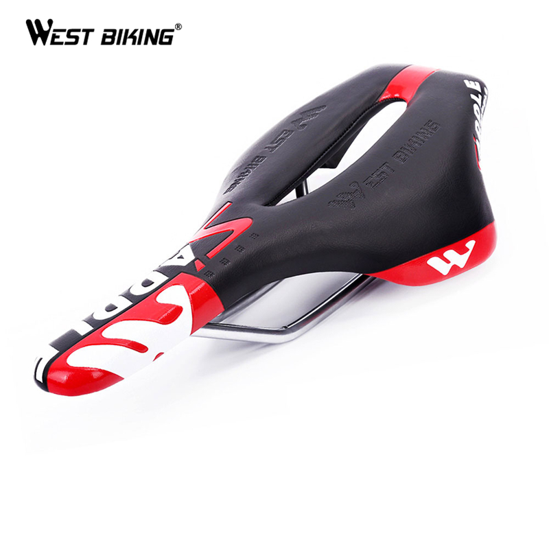 Велосипедное седло WEST BIKING, защита от скольжения, Ажурное красное седло для горных велосипедов