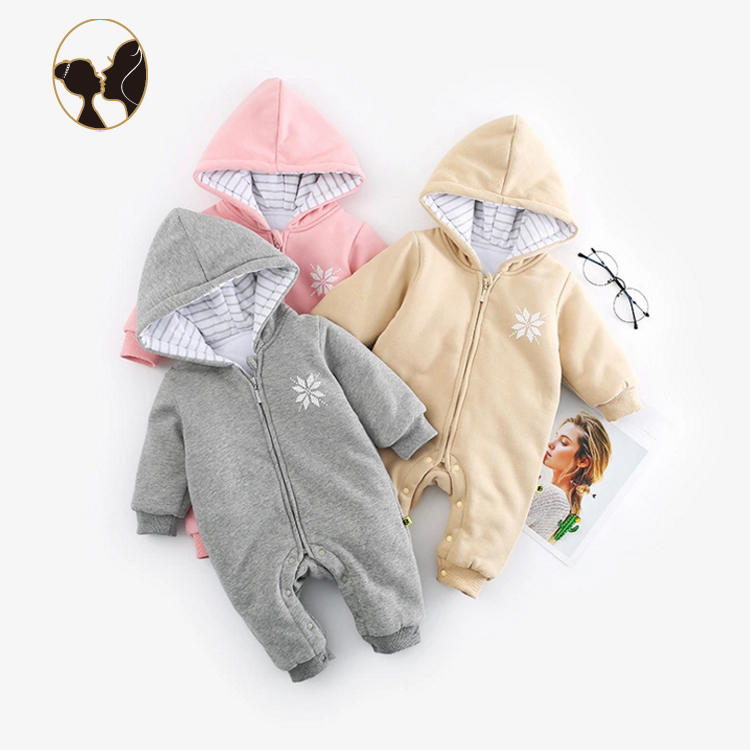 осень милая детская одежда прекрасный медведь и кролик молнии hoodie baby romper