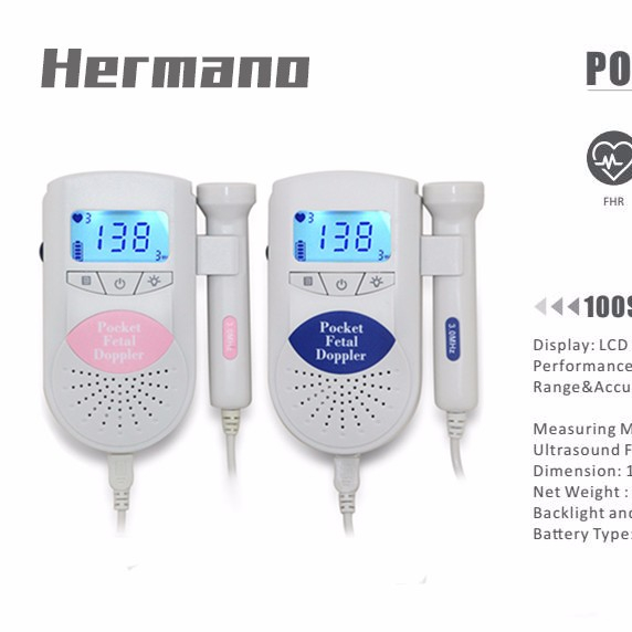 CE Fetal Doppler JPD100S Baby Heart Rate Monitor for homecare hospital