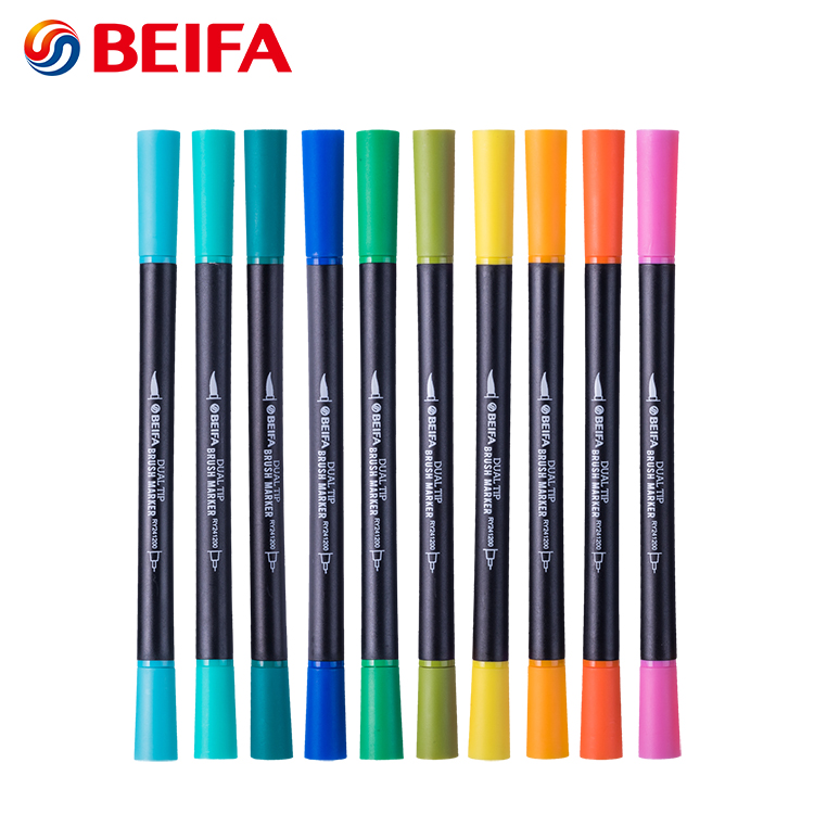 Beifa бренд RY241200 оптовая продажа Многофункциональный акварельный маркер с двумя наконечниками кисти ручки
