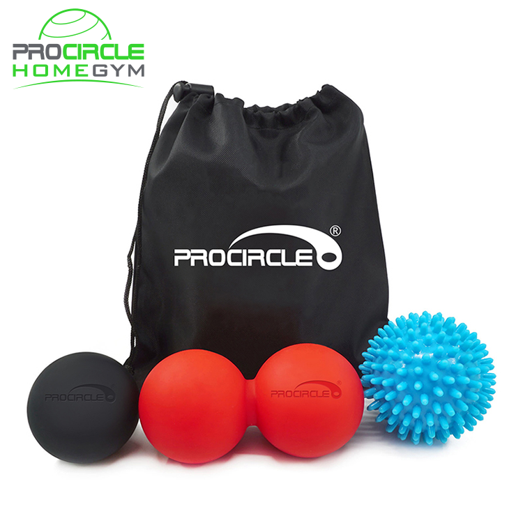 Procircle двойной арахисовый резиновый Лакросс массаж Хоккей Мяч