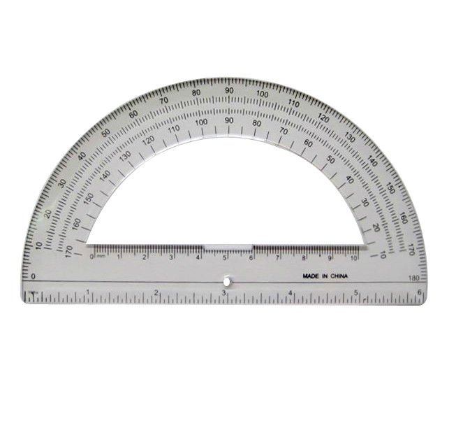180 degree Desktop Protractor Ruler Plastic Protractor Rulers