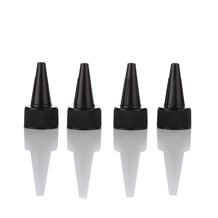 Hot Sale Cosmetics Black Pp Non Spill Custom Bottle Twist Off Plastic Cap