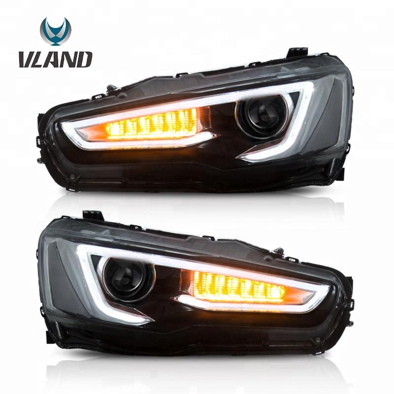 Автомобильные аксессуары Vland Plug and play, светодиодные фары 2008-2017 EVO/X EX для Mitsubishi Lancer
