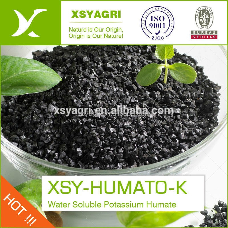 Зеленое Экологичное удобрение калия 60% HA + 10% K2O ГУМАТ калия блестящий порошок