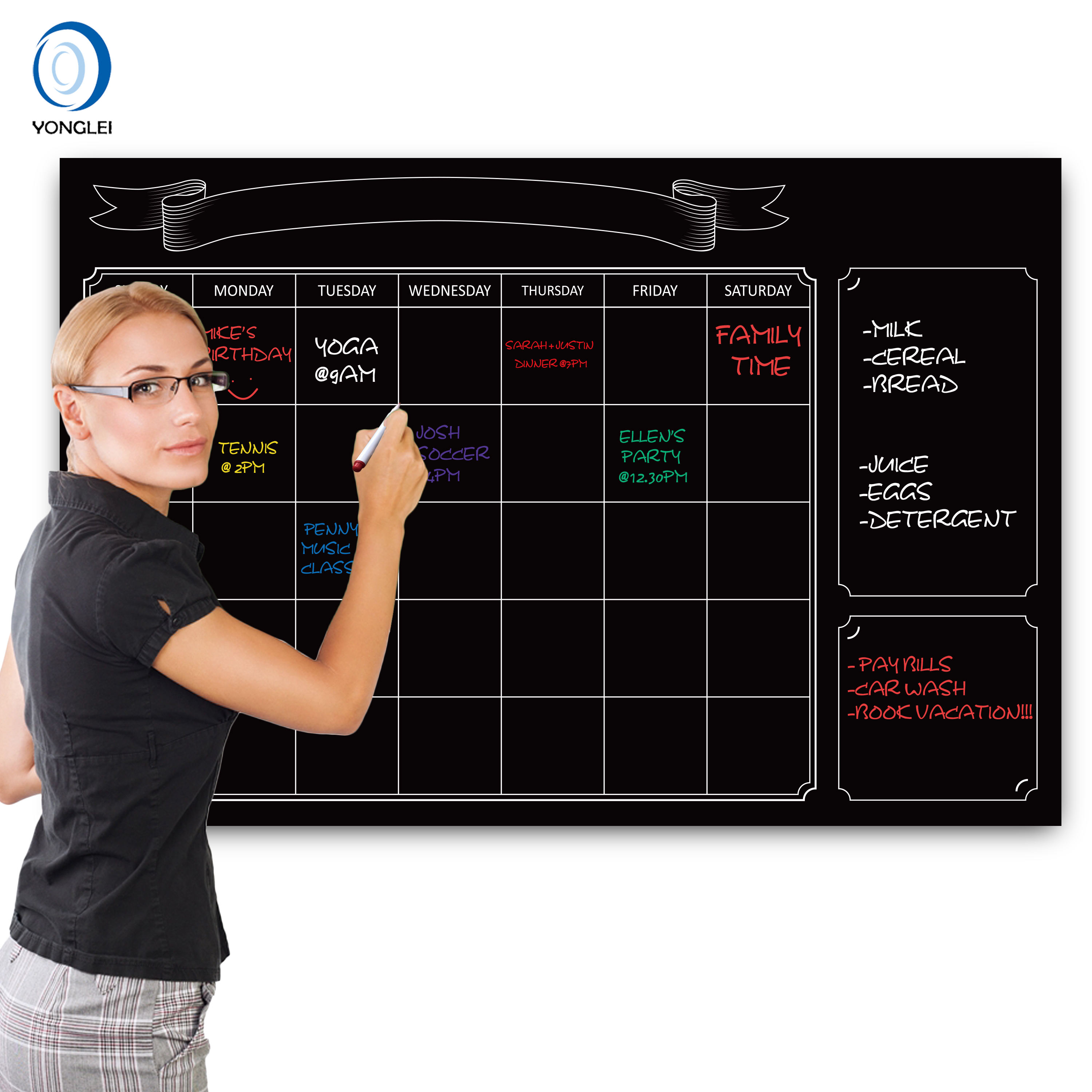24x36 inch premium jumbo chalkboard wallpaper chalkboard wall sticker 015-02-2B1