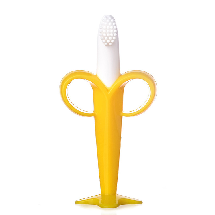Пищевая силиконовая детская зубная щетка Banana Baby Teether для силикона Baby Teethe