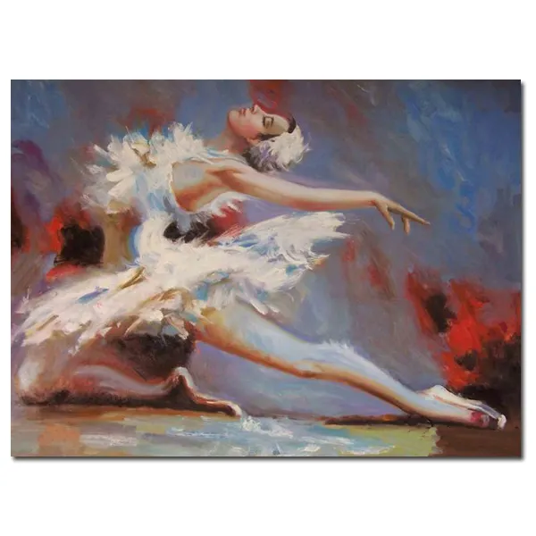 Popular handmade abstract nude yoga girl oil paintings