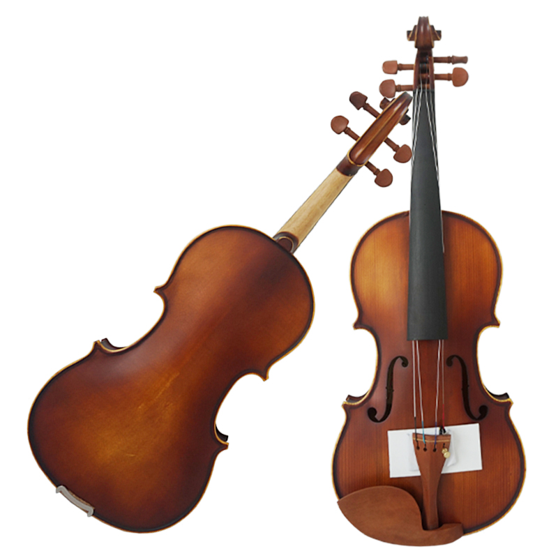 Cheap price mapled beginner solid violin with tone wood accessories