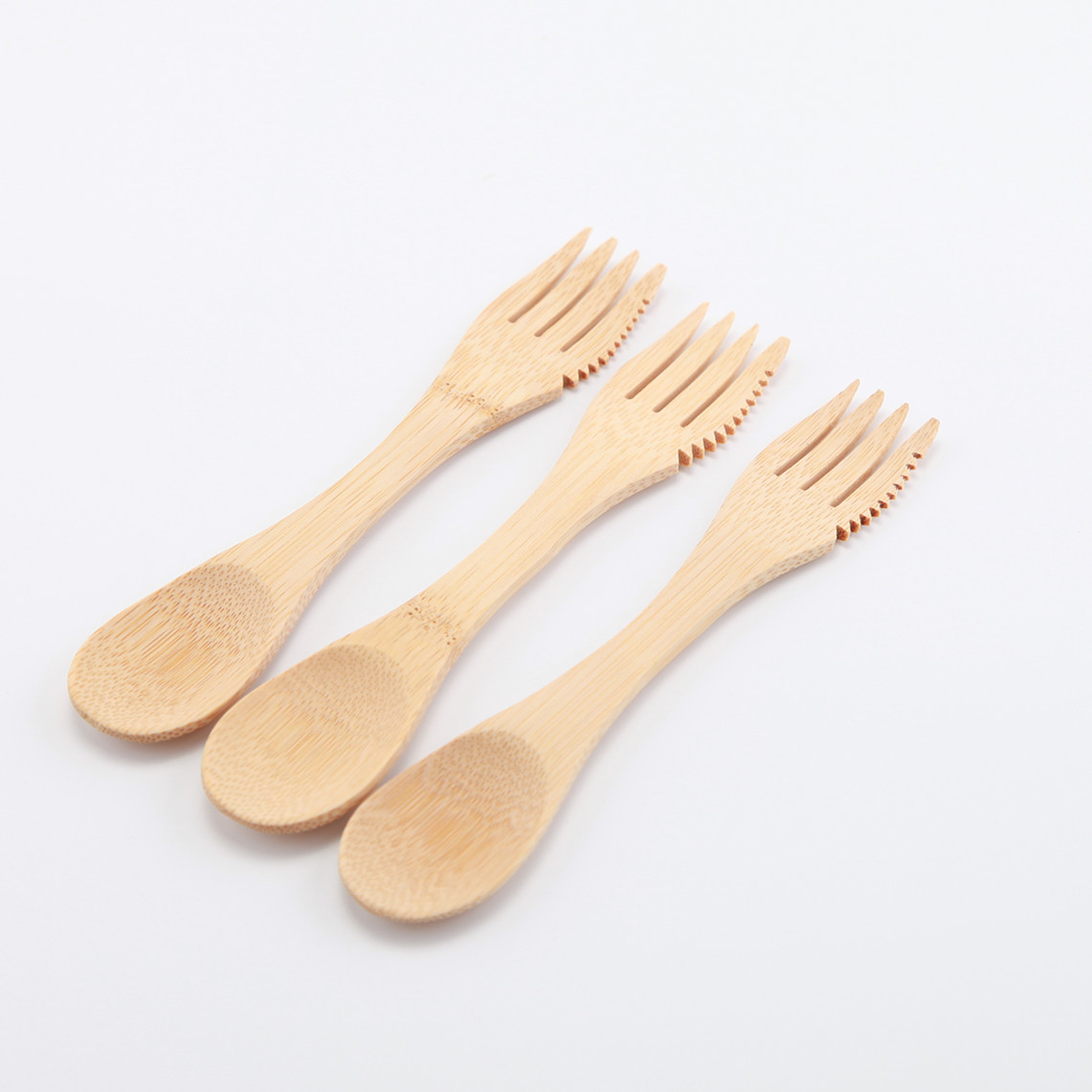 Bamboo Spork ложка нож три в одном, Bamboo посуда