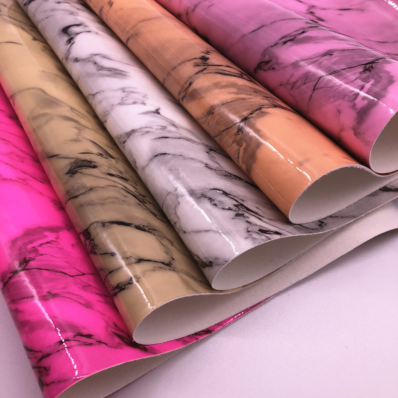 (BY6160) Marble Printed Vinyl Leather Fabric For Bags