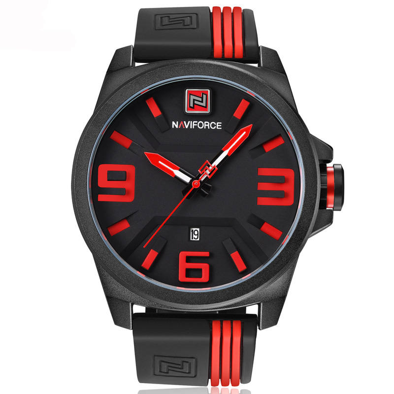 WJ-6391 силиконовые часы 3ATM бренд Naviforce handwatches текущая дата большое количество наручные часы