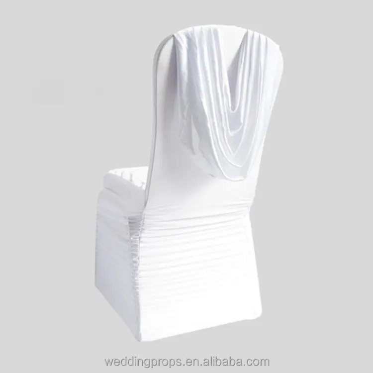Universal White Fitted Customized Wedding Cheap Chair Cover Spandex
