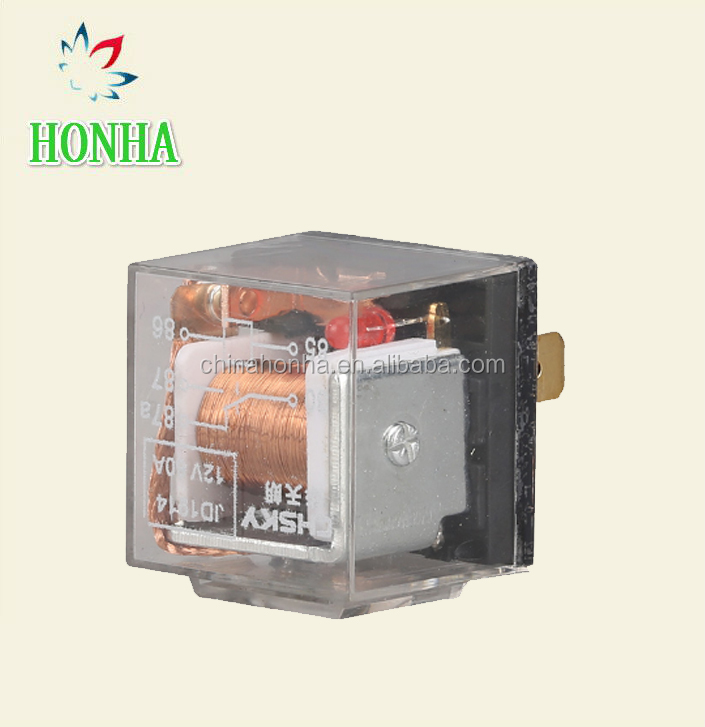 Honha 12 В 4pin 80A с LED красный Медь терминал прозрачный авто реле высокое качество обычно открытым авто реле